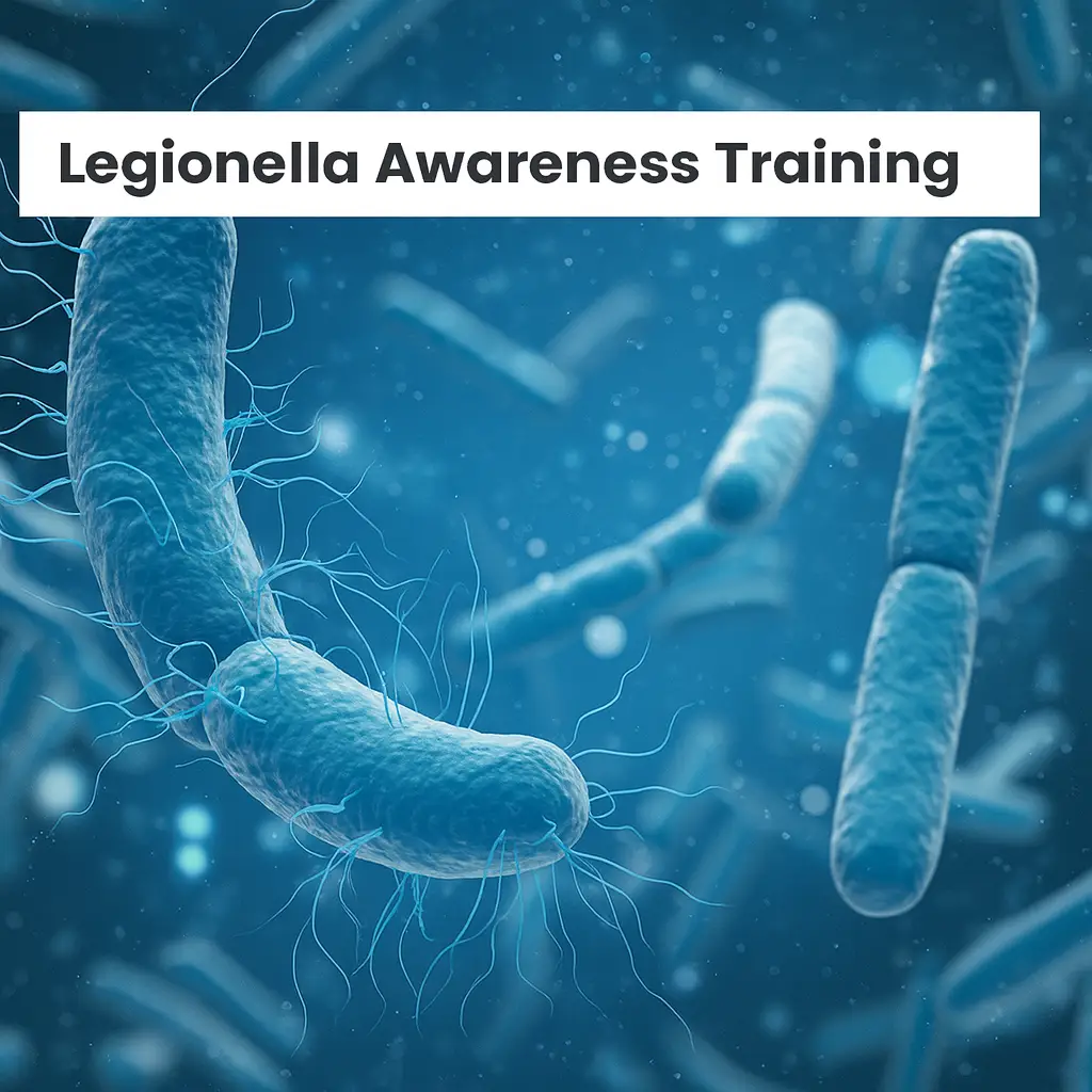 Trainer delivering Legionella awareness session to maintenance team